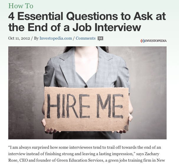 4 Essential Questions to Ask at the End of a Job Interview